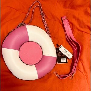 Diophy pink Cosplay vegan leather lifebuoy purse